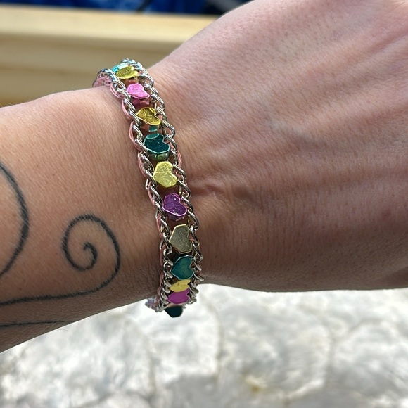 Woven chain heart bracelet - Picture 4 of 7